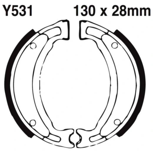 Bremsbacken mit Feder EBC passend für: AJS JS, Yamaha XC, YFM