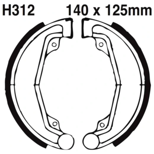 Bremsbacken mit Feder EBC gerillt passend für: Honda CM, XL, CL