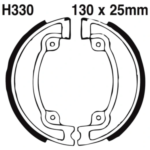 Bremsbacken mit Feder EBC gerillt passend für: Honda XL, CR, CG, XR, E - Ton EXL, DXL