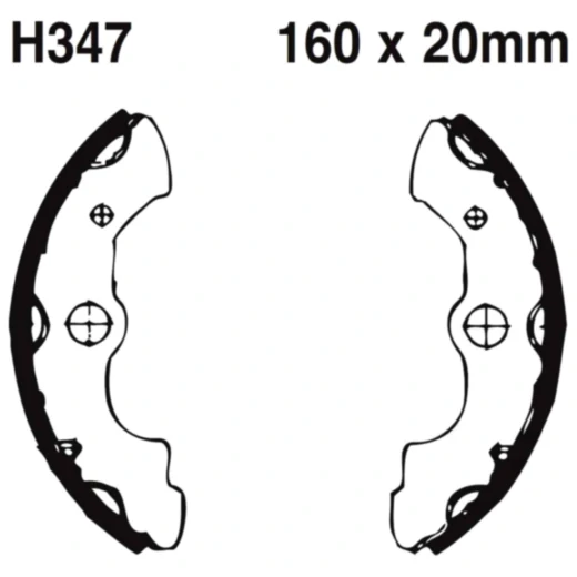 Bremsbacken mit Feder EBC gerillt passend für: Honda TRX