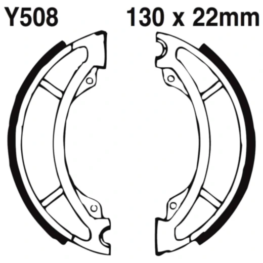 Bremsbacken EBC gerillt mit Federn