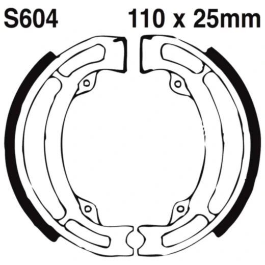 Bremsbacken mit Feder EBC gerillt passend für: Suzuki LT - Z, DR - Z, LT - A