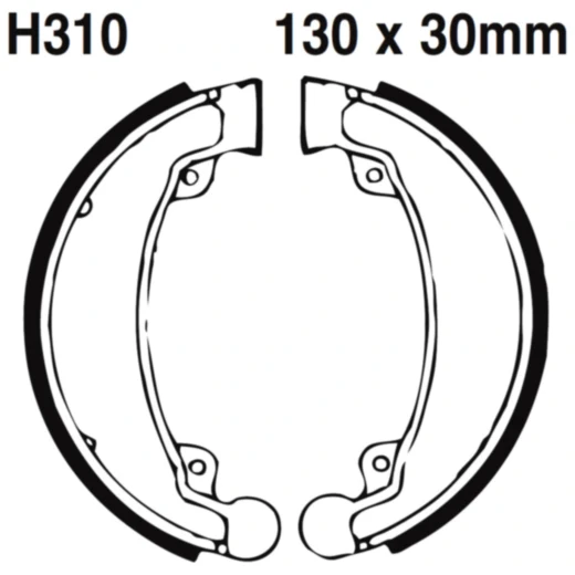 Bremsbacken mit Feder EBC gerillt passend für: Honda CB, CM, Daelim VL, VT, VS, VC