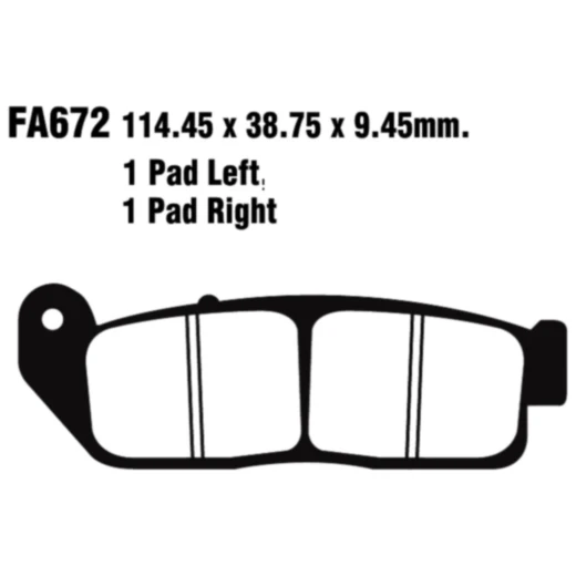 Bremsklotz Sinter HH EBC passend für: Indian Scout, Scout Sixty