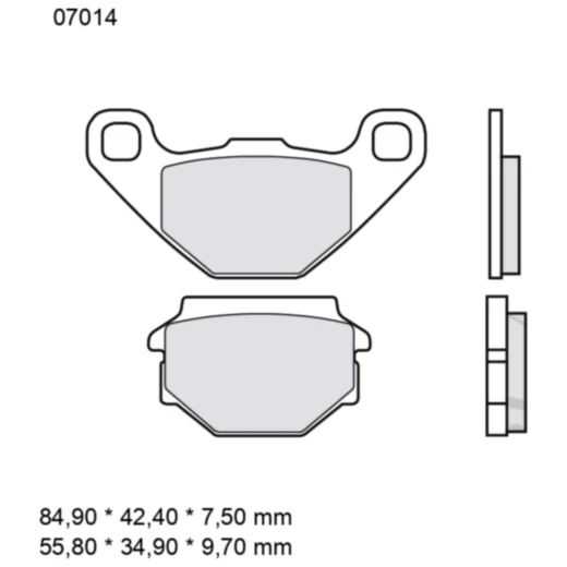 Bremsklotz CC Scooter Brembo Alternative: 7375397 passend für: