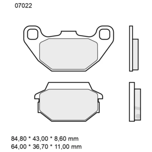 Bremsklotz CC Scooter Brembo Alternative: 7324080 passend für: