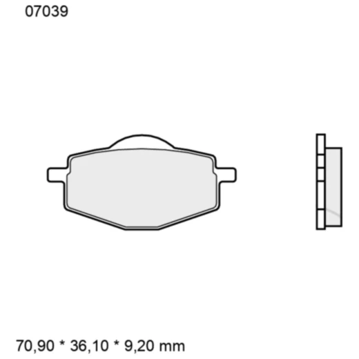 Bremsklotz CC Scooter Brembo Alternative: 7370169 passend für: