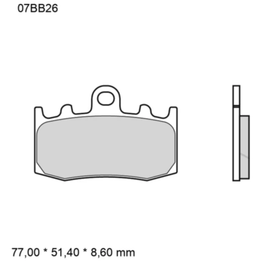 Bremsklotz Sinter LA Brembo Alternative: 7324163 passend für: B