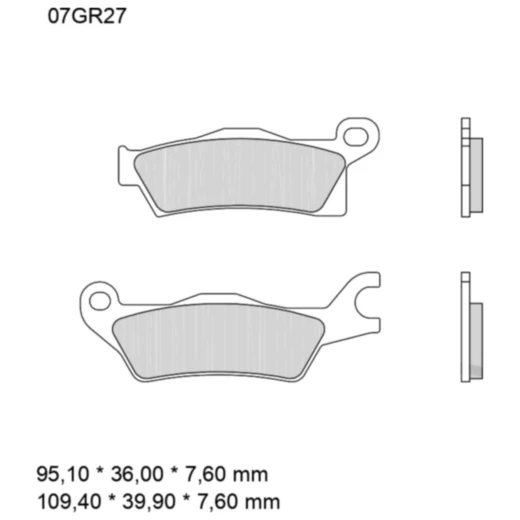 Bremsklotz Sinter SD Brembo Alternative: 7370102 passend für: C
