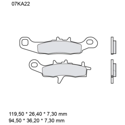 Bremsklotz Sinter SD Brembo Alternative: 7320583 passend für: K