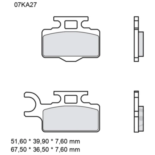 Bremsklotz Sinter SD Brembo Alternative: 7325582 passend für: K