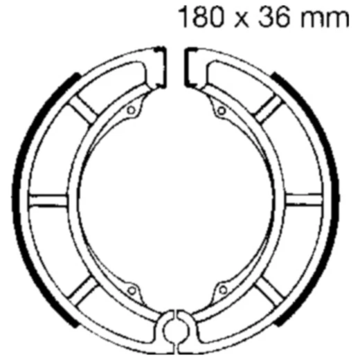 Bremsbacken mit Feder EBC Alternative: 7860539 passend für: Suzuki LT - F, LT - A