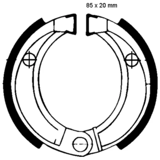 Bremsbacken ohne Feder EBC passend für: Arctic Cat/Textron DVX, Cat, Y - 12