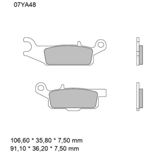 Bremsklotz Sinter SD Brembo Alternative: 7321235 passend für: Y