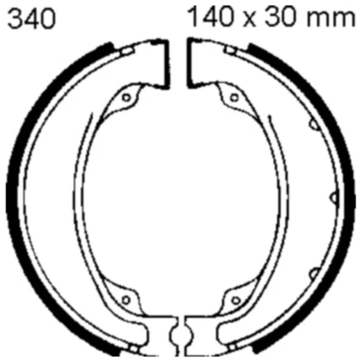 Bremsbacken mit Feder EBC Alternative: 7860471 passend für: Honda TRX, XBR, XLV