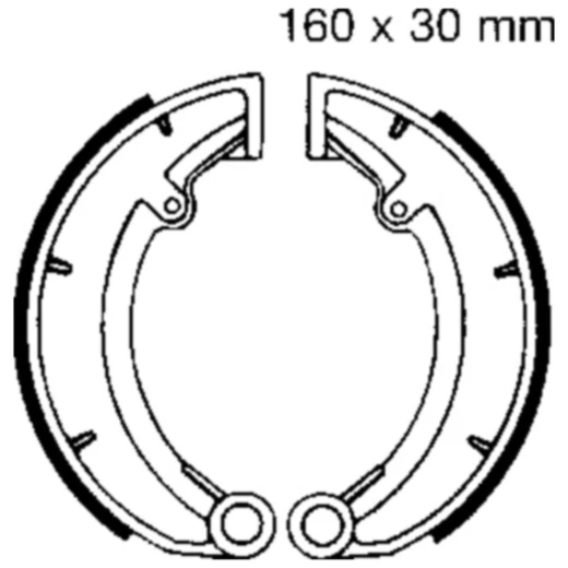 Bremsbacken mit Feder EBC passend für: MZ/MUZ ETZ, TS, Beiwagen