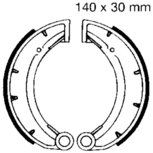 Bremsbacken ohne Feder EBC passend für: MZ/MUZ ETZ, TS, Saxon Country