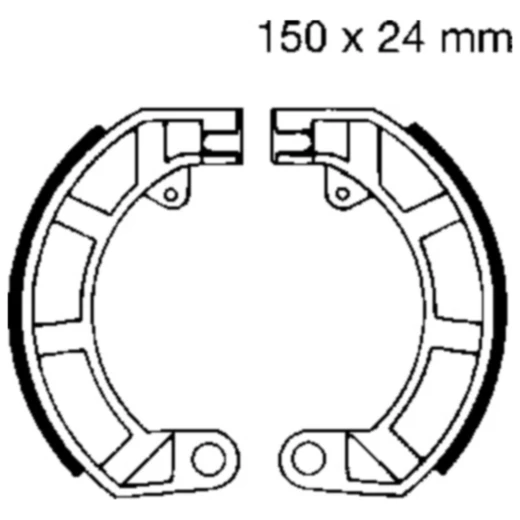 Bremsbacken ohne Feder EBC passend für: Vespa N, Primavera, ET3