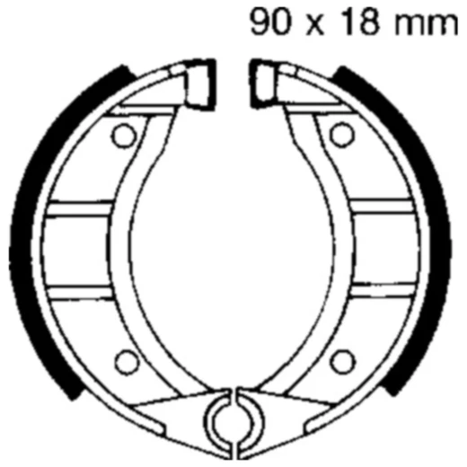 Bremsbacken ohne Feder EBC passend für: Piaggio Free, Bravo, Gilera EC1