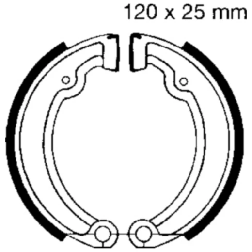 Bremsbacken ohne Feder EBC passend für: Simson S (51, 53, 70, 83), SR (50, 80), S 51/1