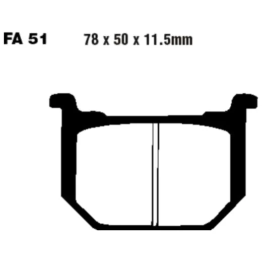 Bremsklötze Semi-Sinter V EBC für Cruiser und Touring Bikes