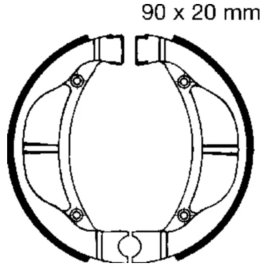 Bremsbacken mit Feder EBC Alternative: 7860745 passend für: Kawasaki KLX, KX
