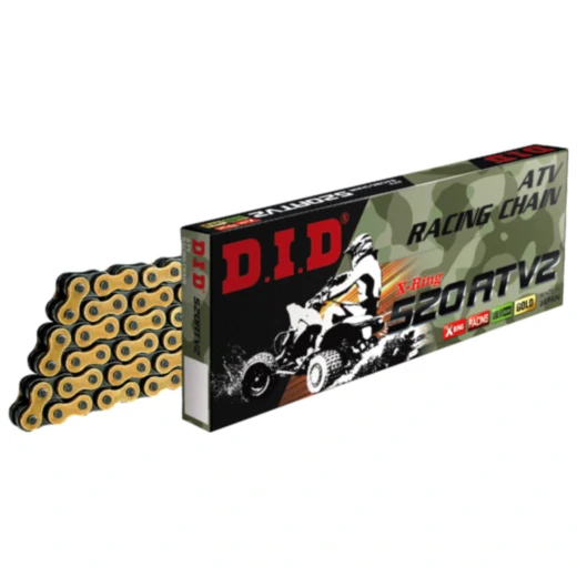 DID X-Ring Kette 520ATV2 Gold/Schwarz ohne Schloss