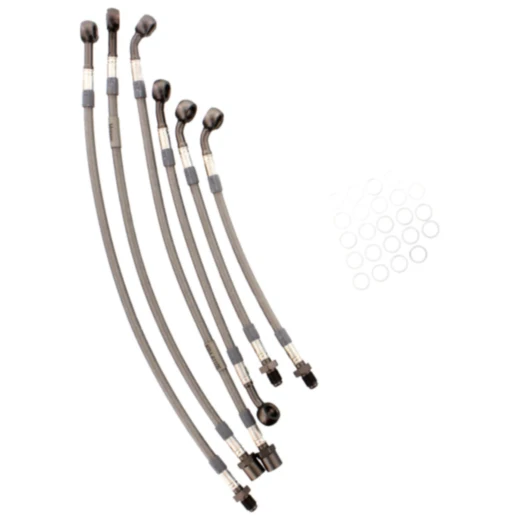 Bremsschlauch Stahlflex Kit Anschluss anthrazit 6 - teilig passend für: BMW K 7570105