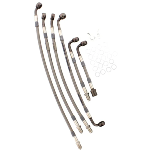 Bremsschlauch Stahlflex Kit Anschluss anthrazit 6 - teilig passend für: BMW K 7570107