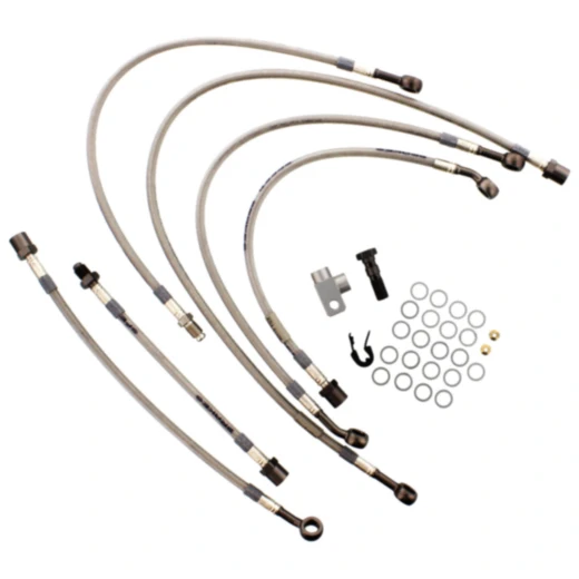 Stahlflex Bremsschlauch Kit anthrazit 6-teilig