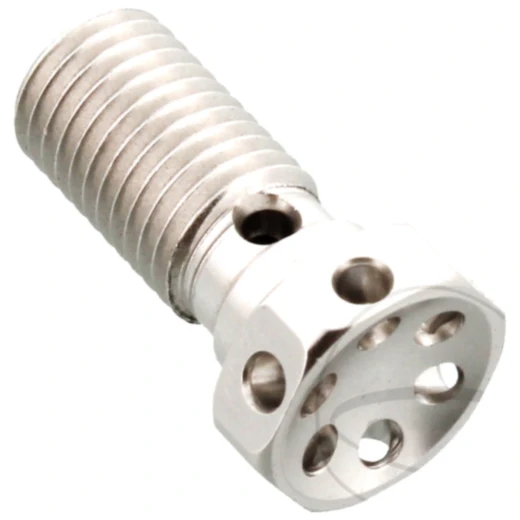 Hohlschraube M10 x 1.25 Alu Racing silber