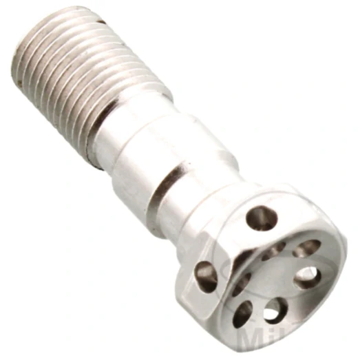 Hohlschraube M10 x 1 doppelt Alu Racing silber