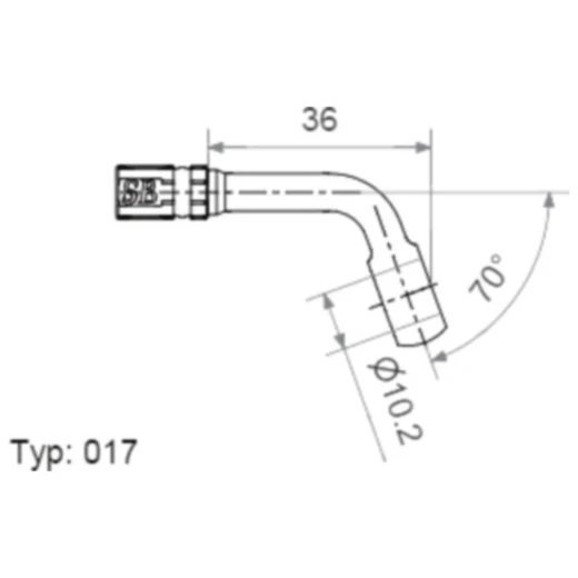 Ringfitting Vario TYP017 10 mm 70 Grad für Motoräder