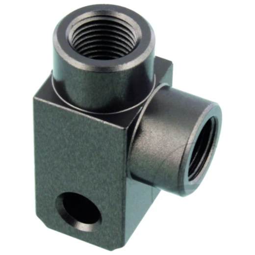 2-Wege Verteiler geschraubt 90° M10 x 1.00 anthrazit