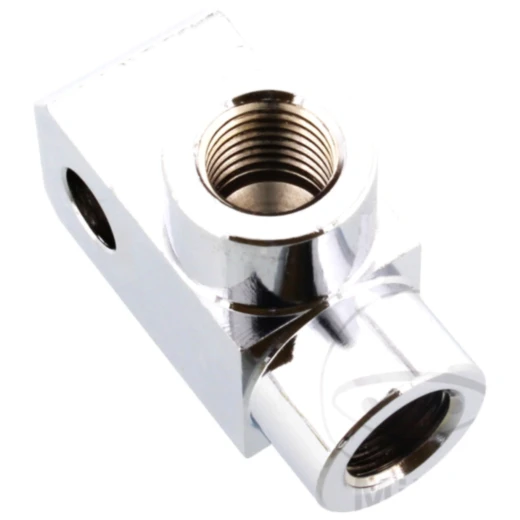2-Wege Verteiler geschraubt gewinkelt TYP832 3/8 UNF chrom