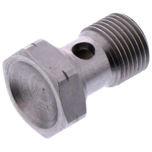 Hohlschraube M12X1 Edelstahl silber für Motorräder