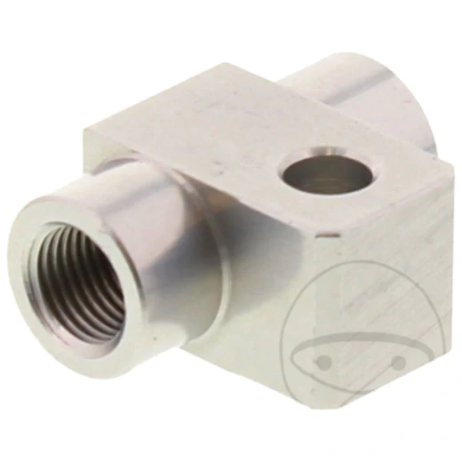 2-Wege Verteiler geschraubt gerade TYP811 M10 x 1.00 silber für Motorräder