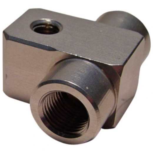 2-Wege Verteiler geschraubt gerade TYP811-1 M10 x 1.00 silber für Motorräder