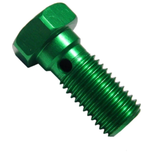 Hohlschraube Aluminium grün M10x1.25