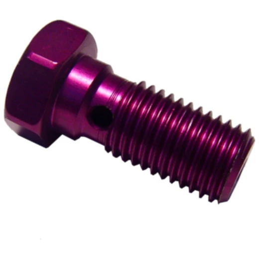Hohlschraube einfach M10x1.25 Alu violett