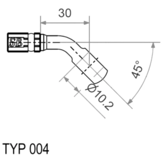 Ringfitting Vario TYP004 10 mm 45° schwarz für Speed Brakes