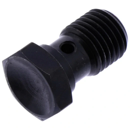 Hohlschraube einfach 7/16-20 für Motorräder aus schwarzem Edelstahl