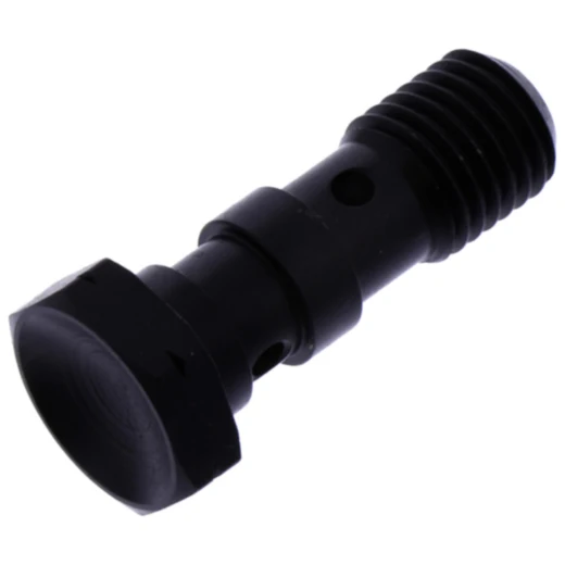 Hohlschraube doppelt M10x1.25 aus schwarzem Edelstahl