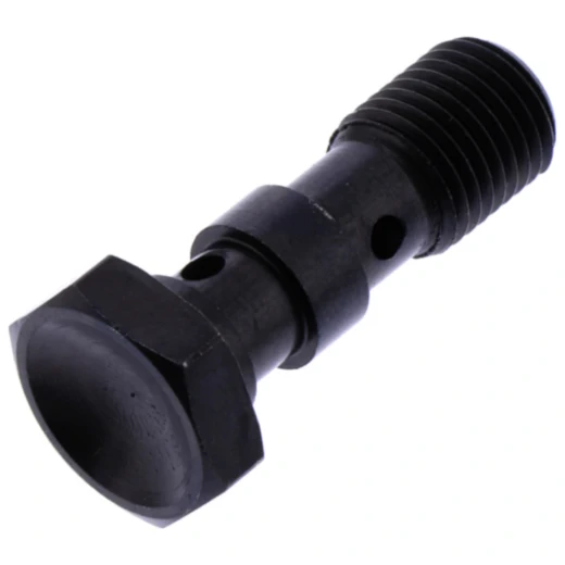 Hohlschraube doppelt 3/8-24 Edelstahl schwarz