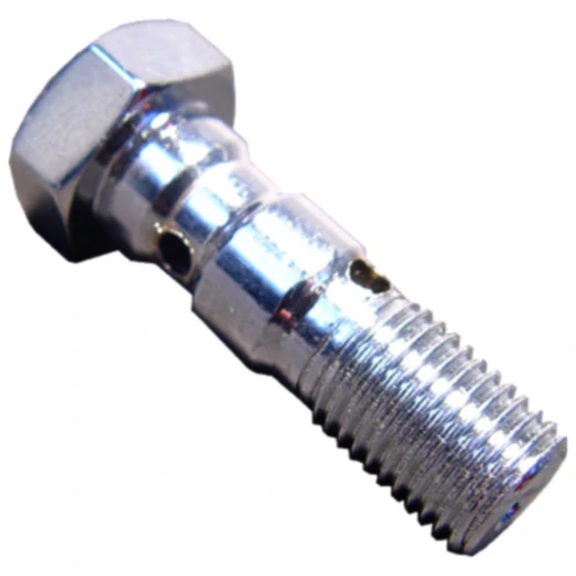 Doppelhohlschraube 3/8-24 Aluminium chrom