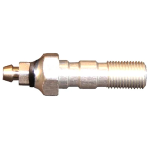 Hohlschraube doppelt M10x1 Aluminium silber mit Entlüfternippel