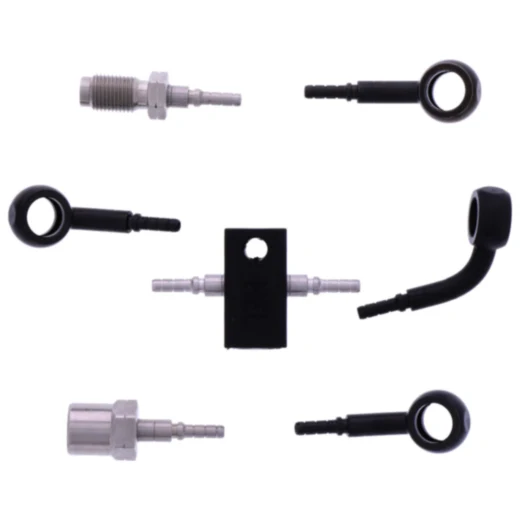 Bremsschlauch Stahlflex Kit Anschluss schwarz 4 - teilig passend für: BMW K