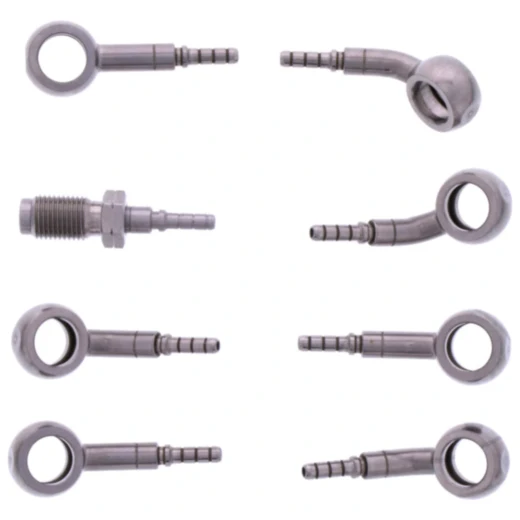 Bremsschlauch Stahlflex Kit Anschluss silber 4 - teilig passend für: BMW R