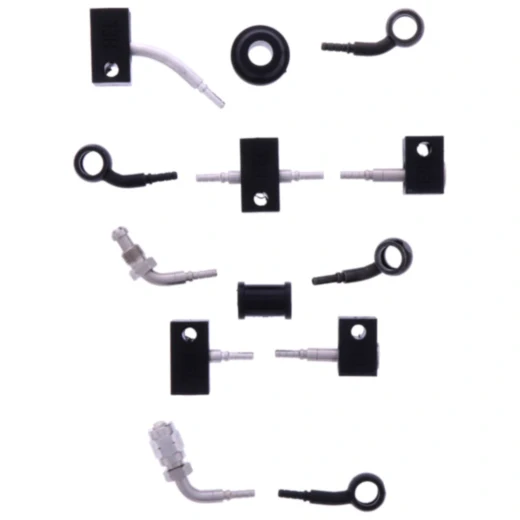 Bremsschlauch Stahlflex Kit Anschluss schwarz 6 - teilig passend für: Honda CB