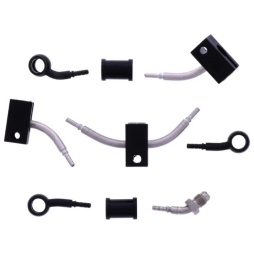 Bremsschlauch Stahlflex Kit Anschluss schwarz 4 - teilig passend für: Honda CBR